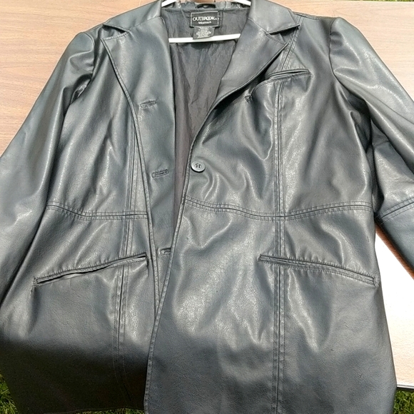 outbrook woman Jackets & Blazers - Leather black jacket